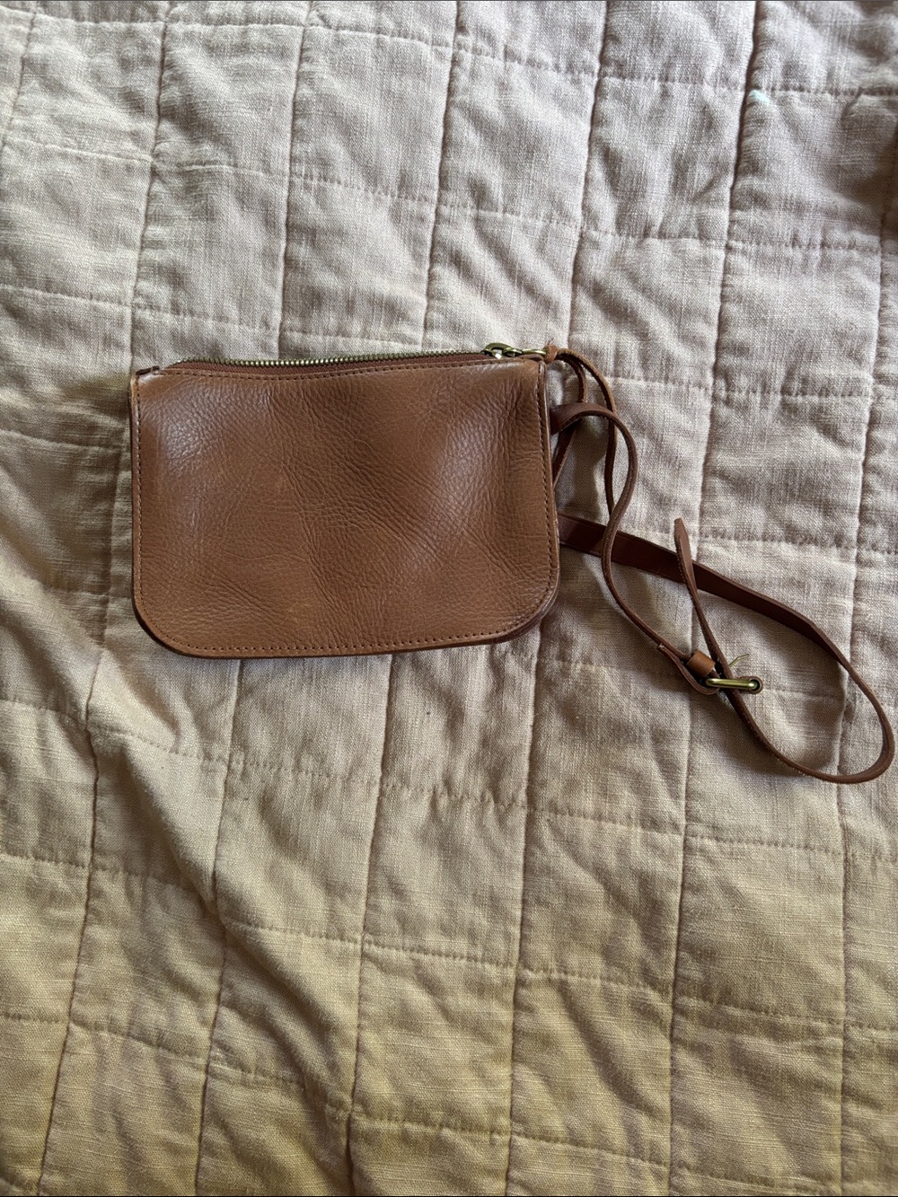 Madewell Classic Brown Leather Crossbody belt Bag